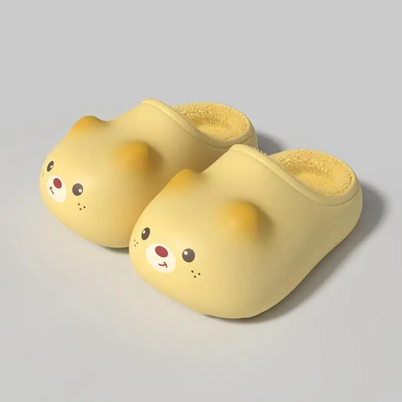 

Kawaii Casual Shoe Children Shoes Plush Cotton Slippers Waterproof Warm Home Slippers for Kids Boys Girls Winter Non-Slip