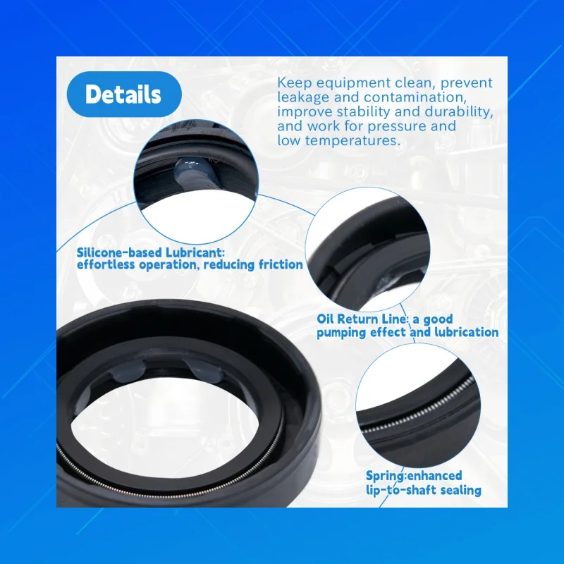 

22.225x34.925x7.9mm TCV NBR High Pressure Oil Seal DMHUI OEM 16253-14-NC Shaft Seal Fit for Hydraulic Pump Replacement Parts