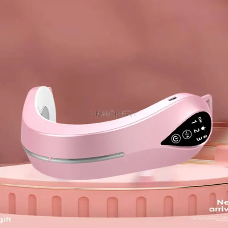 Beauty instrument massage facial lift EMS micro electric current red blue facial massager V face instruments