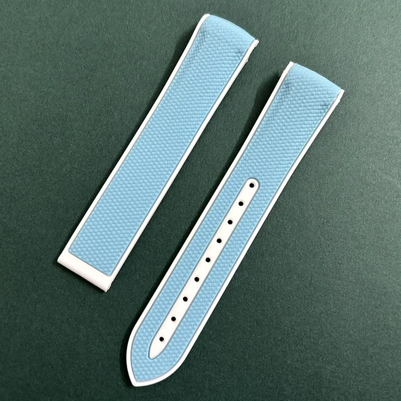 متوافق مع سوار السيليكون أوميغا سواتش ساتورن مون كوكب 20 ملم المطاطي