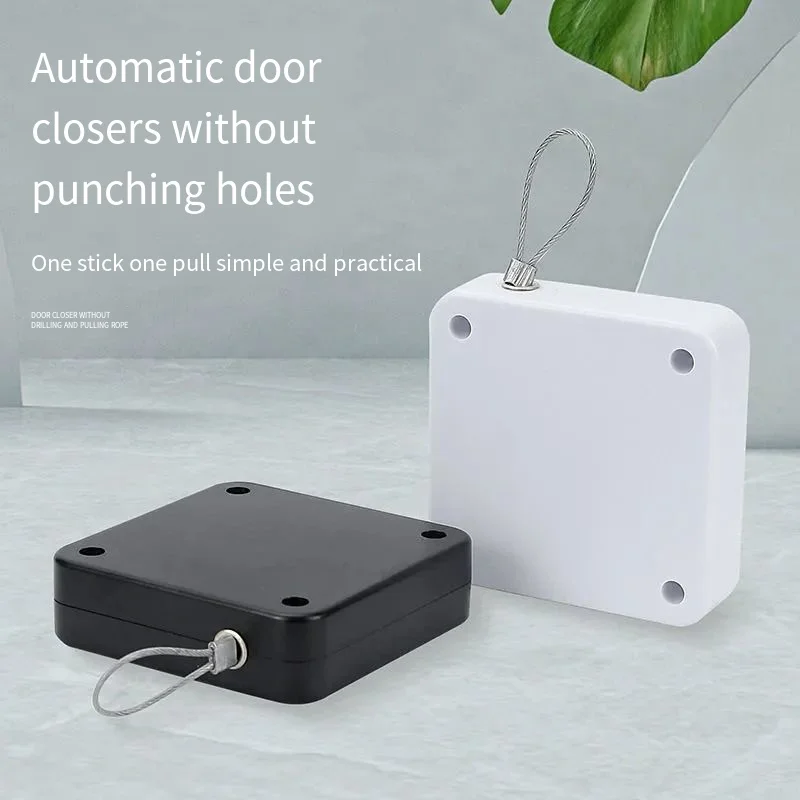 Sem perfuração mais próxima de porta automática puxar cabo fechadores de porta superfície ajustável tipo suporte de parada de porta automática mais perto