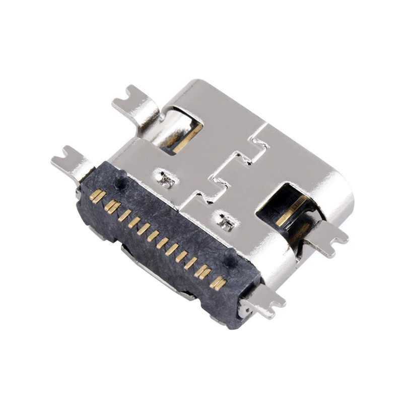 

10pcs USB-3.1 Type C Horizontal Mid Mount SMT 16P USB ConnectorFemale 1.6mm Through Board 0.8mm for Charger Adapter DIY Type C