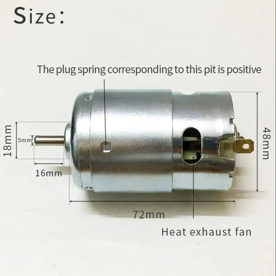 DC 895 Motor 6000-12000rpm 12V-24V Large Torque brush dynamo generator Motor for Cutting, Drilling, Weeding, Scooter Motor