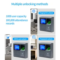 Biometric Fingerprint Scanner RFID Access Control System 1000 User USB Time Recorder Attendance Employee Machine 4