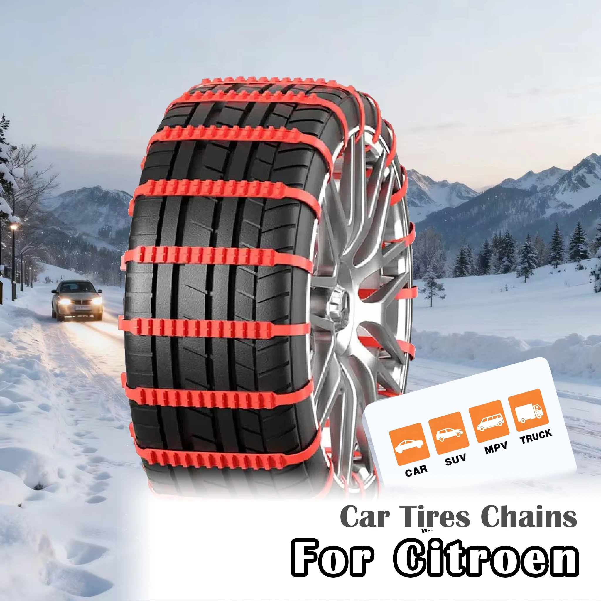 

Универсальные противоскользящие автомобильные шины, зимние цепи для Citroen C5 C5X C6 C3-XR Elysee C4 C1 C3 C4 Berlingo C-zero C5-Aircross
