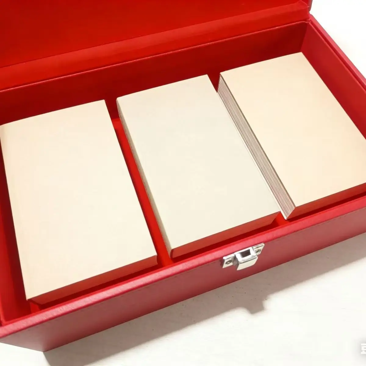Leather Gift Box Empty Storage Case for Books Archives Ceramic Products and Tea Sets 28.5X19X9.5CM