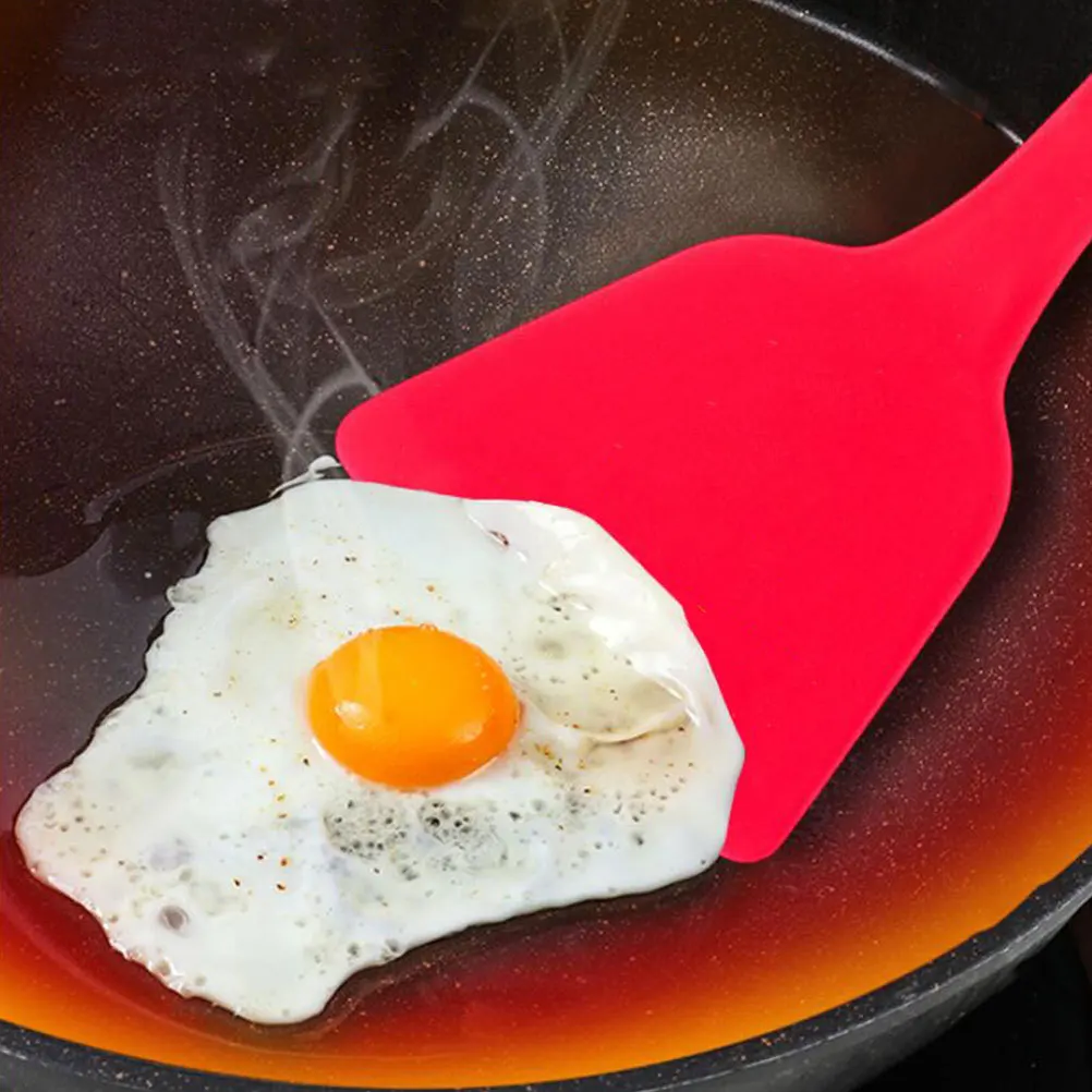 

3 pcs Silicone Utensils Set Non Stick Cooking Tools With Rice Scoop Soup Ladle Turner For Home Kitchen Hanging Holes Heart