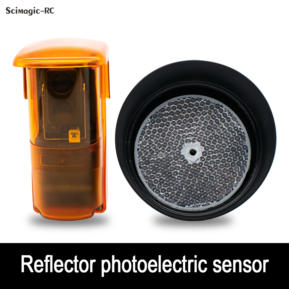 Infrarot-Reflektor-Detektor, Fotozellensensor für Schwenk- und Schiebetore, Garagentoröffner, Sicherheit, 12–24 V DC/AC, 7 m, 12 m