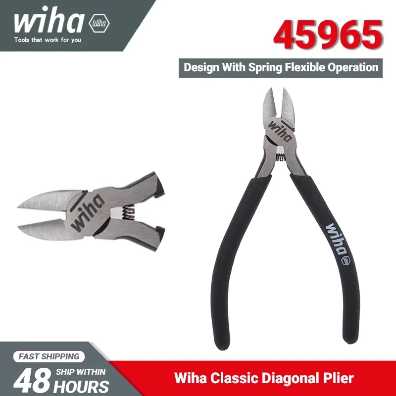 Wiha Classic Diagonal Pliers 125mm Length High Quality Material Precise Workmanship No-slipping 45965