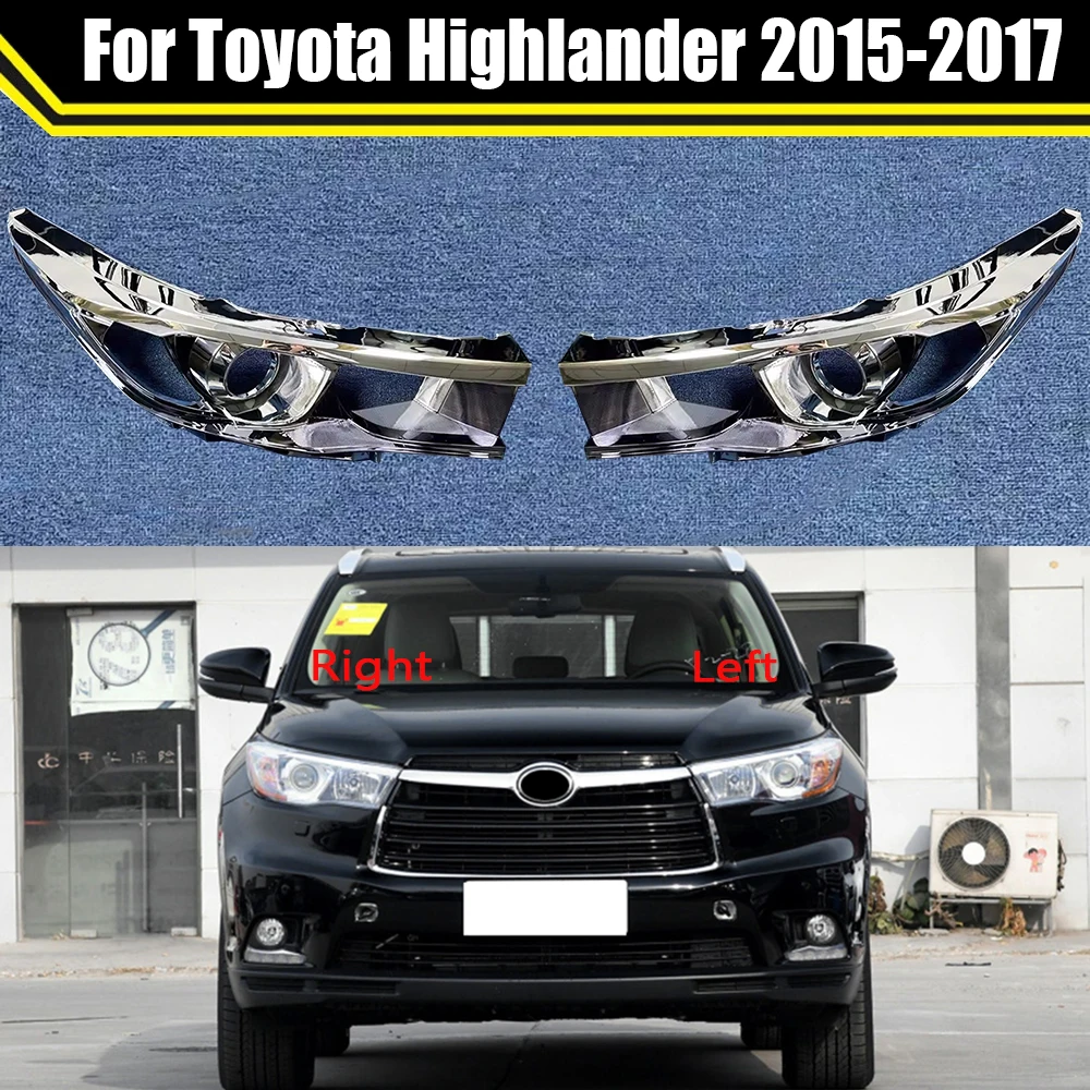 

Car Headlight Interior Decorative Frame For Toyota Highlander 2015 2016 2017 Auto Headlamp Interior Trim Frame Cover Parts