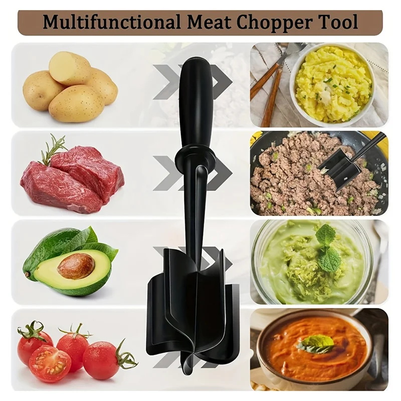 

Кухонная мясорубка, термостойкая антипригарная измельчитель для гамбургеров, инструмент для измельчения картофеля, кухонные гаджеты