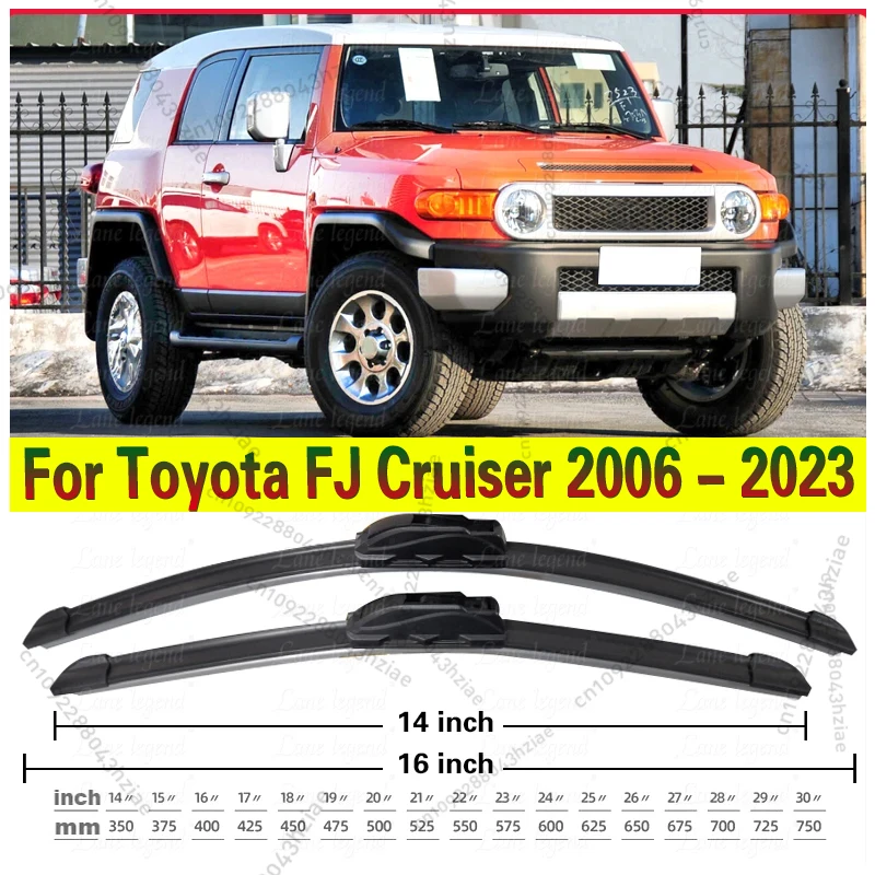 

Автомобильный стеклоочиститель, комплект из 3 передних щеток стеклоочистителя для Toyota FJ Cruiser 2006-2023 гг., щетки для лобового стекла, ветрового стекла, дождя, 14 "16" 14"