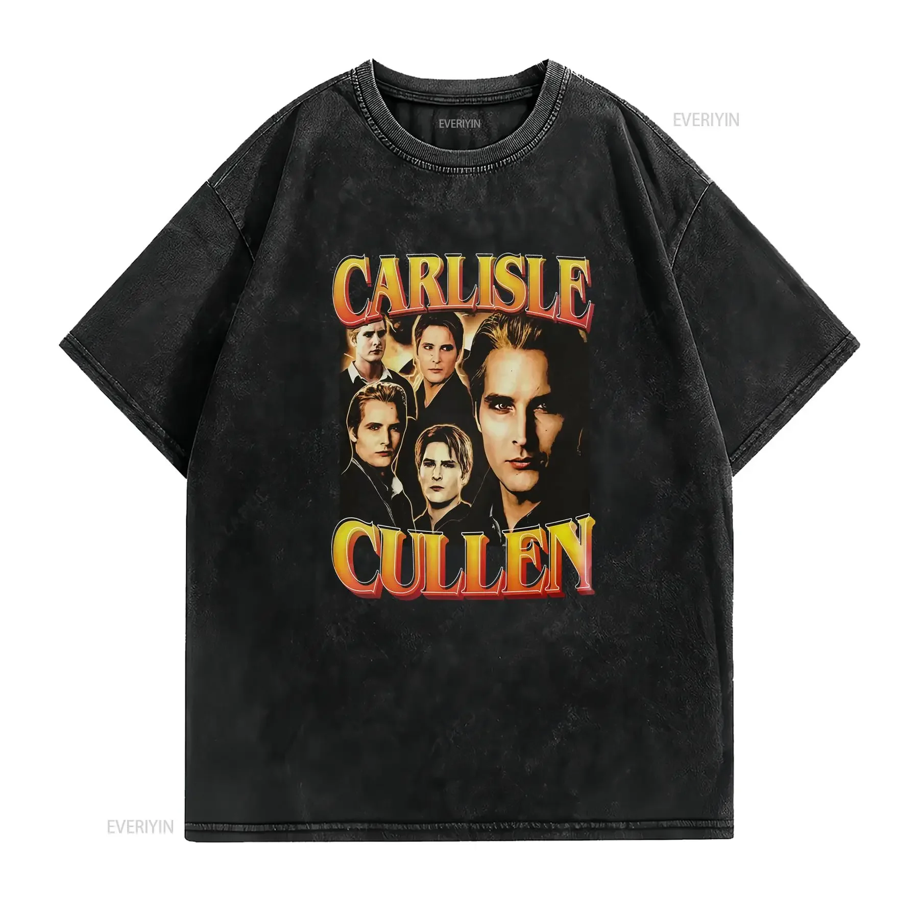 Carlisle Cullen Vintage 90's T Shirt Peter Facinelli Fan Made Team The Original Movie Washed graphic Stretched vintage Washed