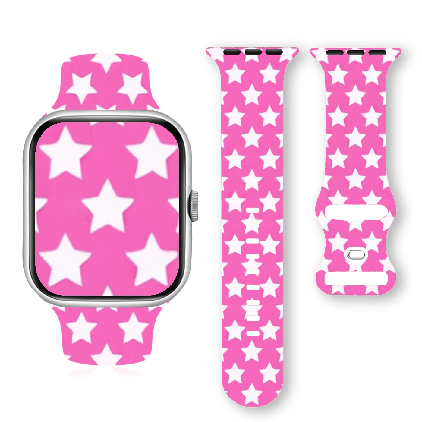 Rainbow Fashion Macaron Silicone Band for Apple Watch10 9 8 7 6 5 Ultra SE Size 38 40 41 42 44 45 49mm Suitable for All iWatch