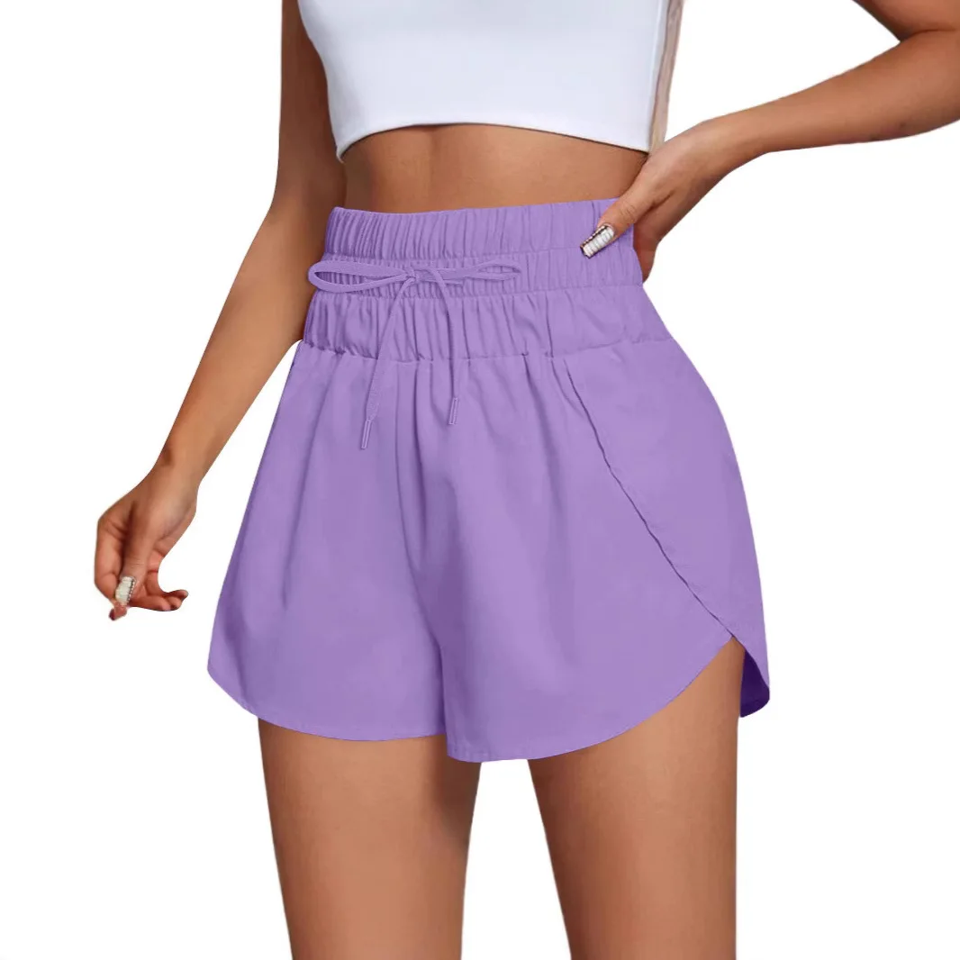 New Summer Women's Shorts High Waist Casual Solid Color Elastic Waist Basic Versatile Fashion Hot Pants