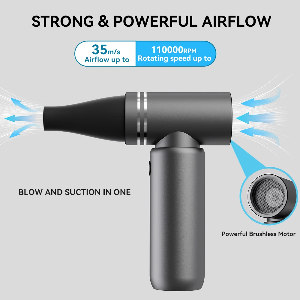 Booster Fan Turbo W03  Mini Strong Portable Air Blower 110000RPM Electric Turbo Blower Fan Air Duster Cleaner Car Cleaning