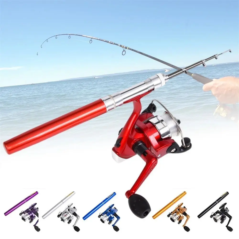 

Fishing Supplies Portable Pen Style Fishing Rod Hard Spinning Mini Fishing Pole Ultra Short 1m Fishing Hand Pole River Pond