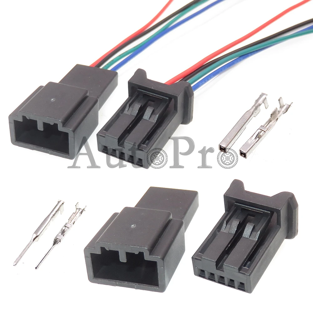 1 Set 5 Hole 0.7 Series AC Assembly Miniature Car Window Lifter Low Power Cable Harness Plug Connector Auto Unsealed Sockets