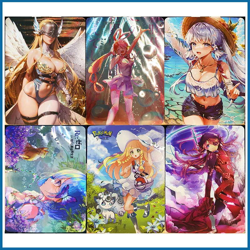 

Anime Goddess Tales DIY ACG Sexy Boy Games Toys Collectible Cards Christmas Birthday Gifts Uta Lillie Asuka Langley Soryu