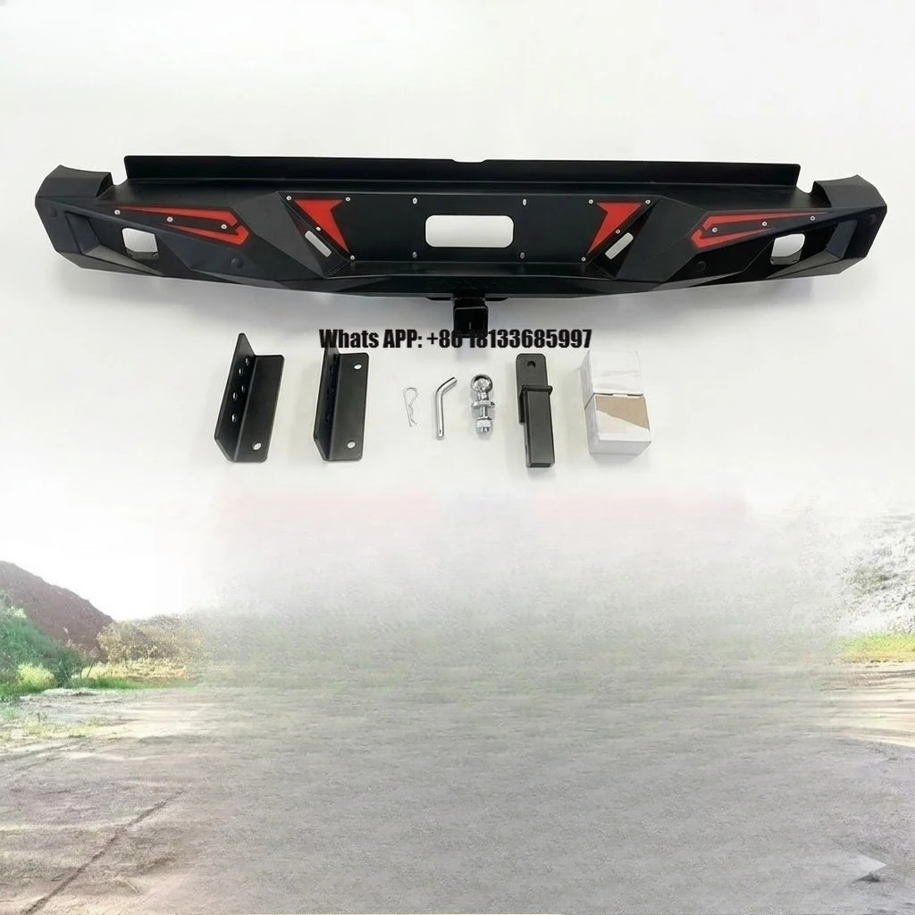 

Pickup Black Rear Bumper for Great Wall Poer Pao Bull Bar Bumper Accessories Anti-Collision Steel