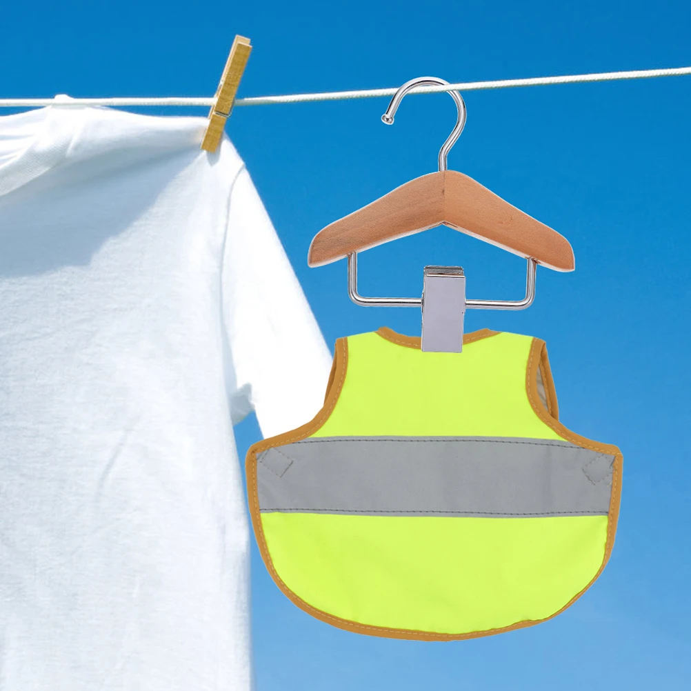 

2Pcs Mini Hangers Wooden Saving Small Clothing Closet Organizer Durable Garment Storage Dog Shirt Hanger