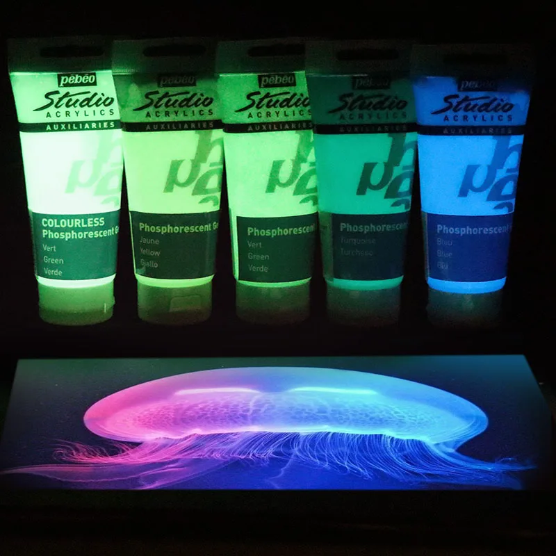 Acrylic Pigment 100ml Luminous Glue Creative DIY Hand-made Fluorescent Toning Glue Medium Waterproof Non-fading Luminous Paint