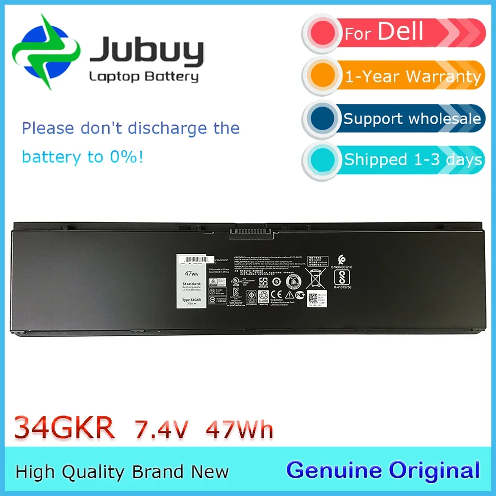 

Оригинальный аккумулятор для ноутбука 7,4 В 47 Втч 34GKR для Dell Latitude 14 7000 E7450 E7420 E7440 451-BBFT V8XN3 PFXCR