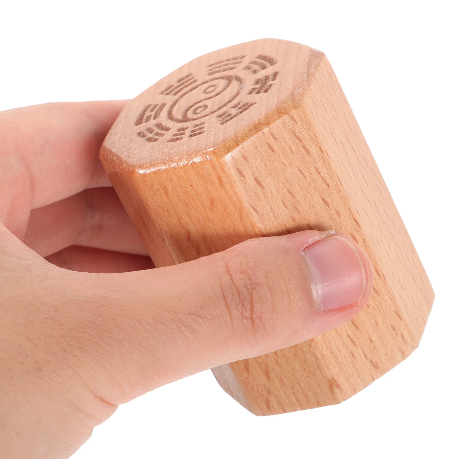 

2pcs Bagua Seal Wooden Taoism Decor Coin Chinese Style Carving Supply Stamper Traditional