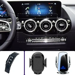 Car Phone Holder For Mercedes Benz EQA 2022 2023 Mobile Phone Mounts Car Wireless Charging Special Fixed Base Accessories