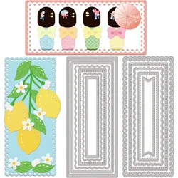 Rectangular Frame Embossing Template Bookmark Carbon Steel Die Notes Embossing for Scrapbooking Card DIY Craft