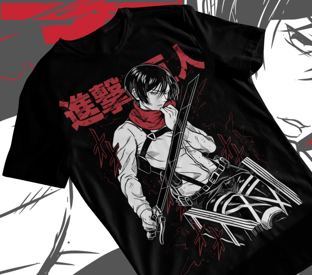 Attack on Titan Shingeki No Kyojin Anime AOT Tshirt T-Shirt Soft Tee