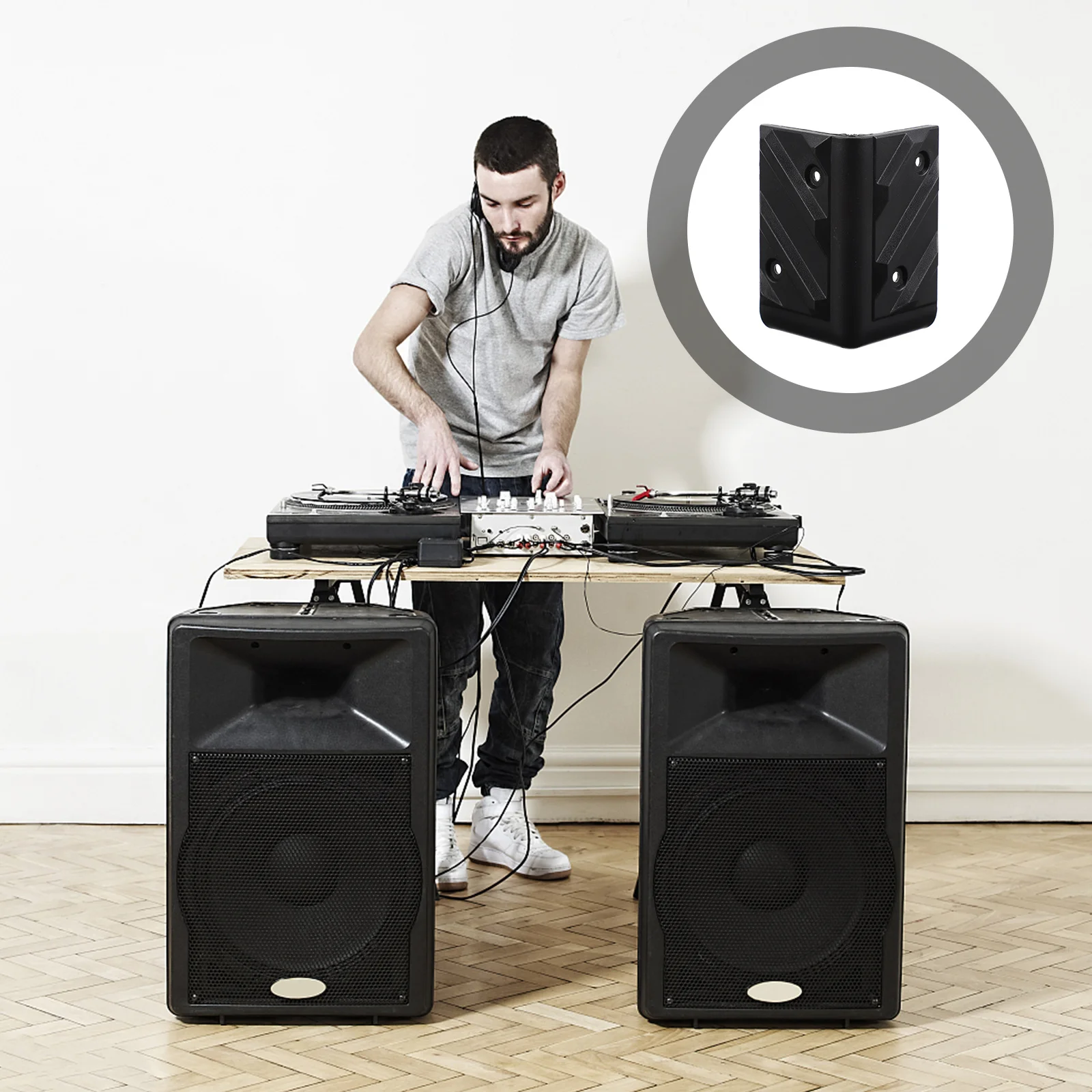 

10Sets Anti-Collision Protection Corners ABS Right Angle Corner Guards for Stage Speaker Cabinet Furniture Safety Wrap