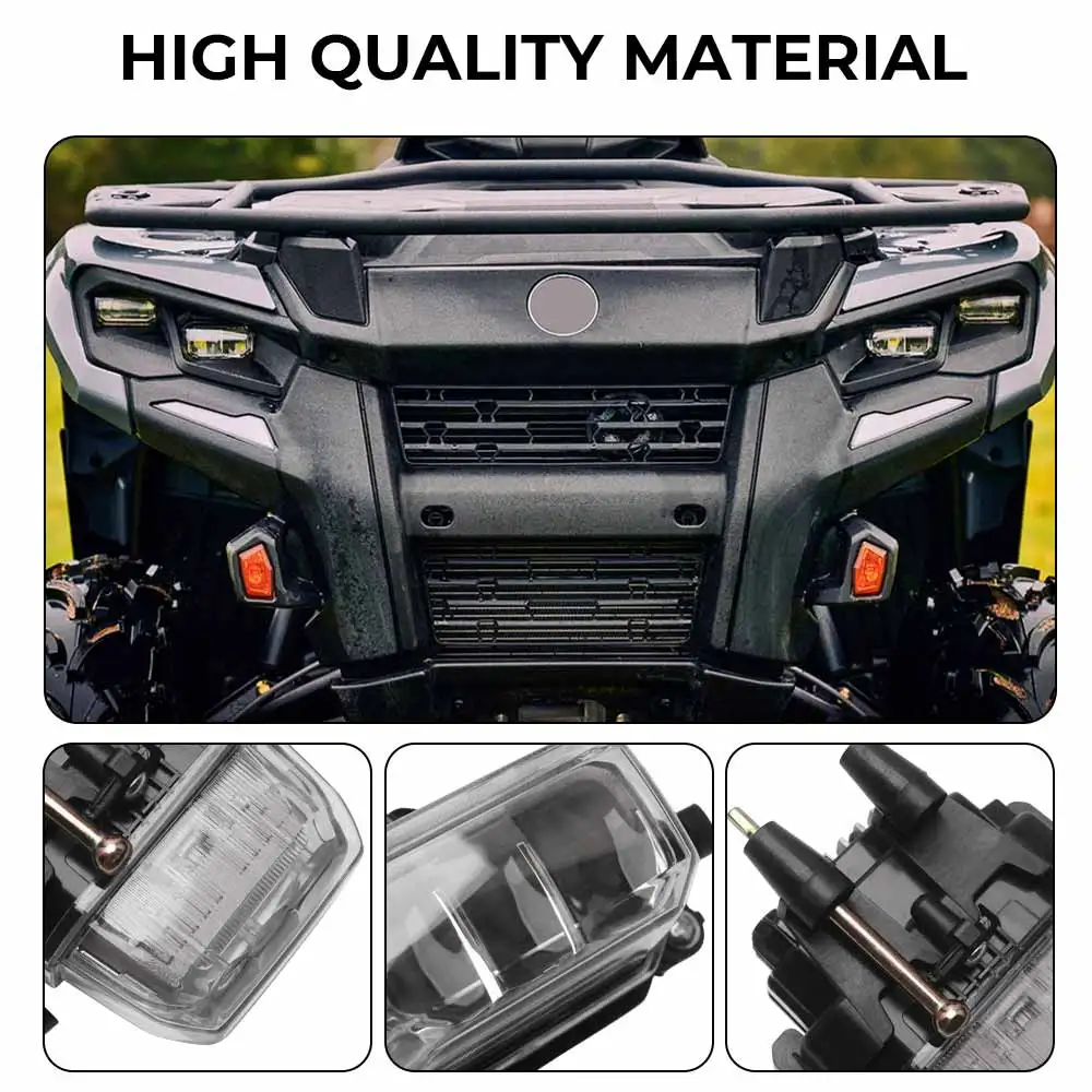 12V UTV Front LED Headlight Hi/Lo Beam For Can-Am Outlander PRO MAX 6x6 650 1000 Maverick Renegade X MR XC Defender 2023-2027