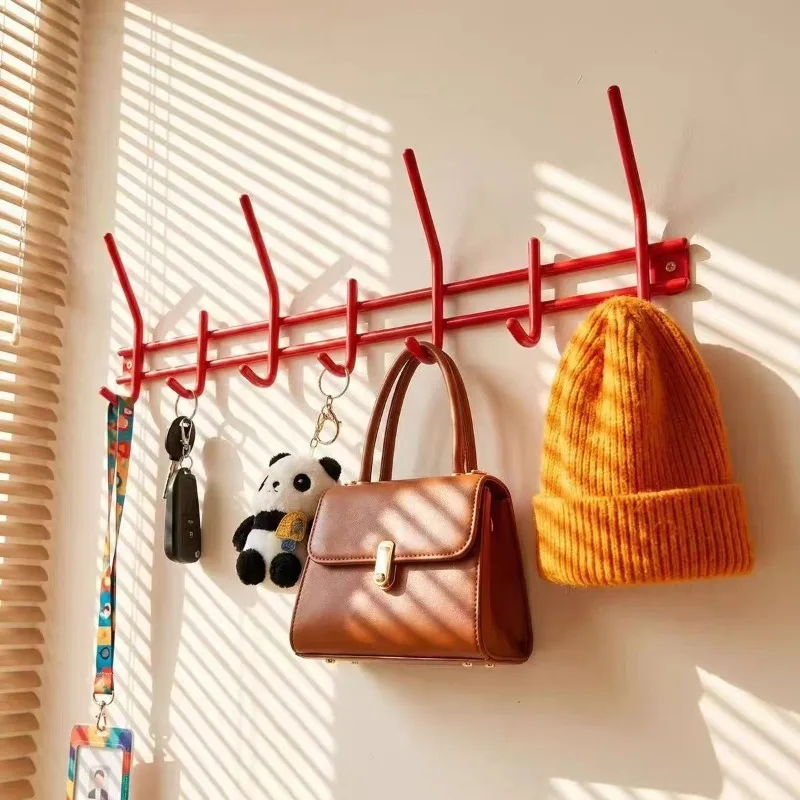 Minimalist Iron Clothes Hangers Color Entrance Aesthetic Wall Clothes Hanger Behind The Door Luxury Coat Hook Room Organizer