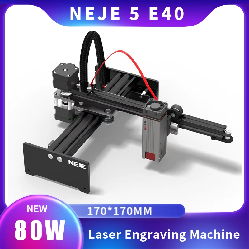 NEJE 5 E40 Laser Engraver Cutting Machine 170x170mm Quick Focus Wifi Control Move Protection For Wood metal acrylic glass