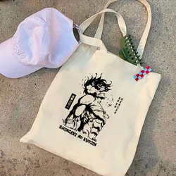 Attack on Titan Tote Bag donna borse da viaggio borsa per la spesa da donna borsa a tracolla portatile pieghevole di grande capacità