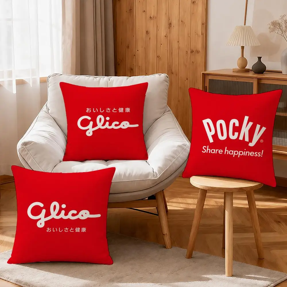 Brand Glico Cushion Cover Linen Anti-Mite Antibacterial Cushion Cover Invisible Zipper Sofa Decor