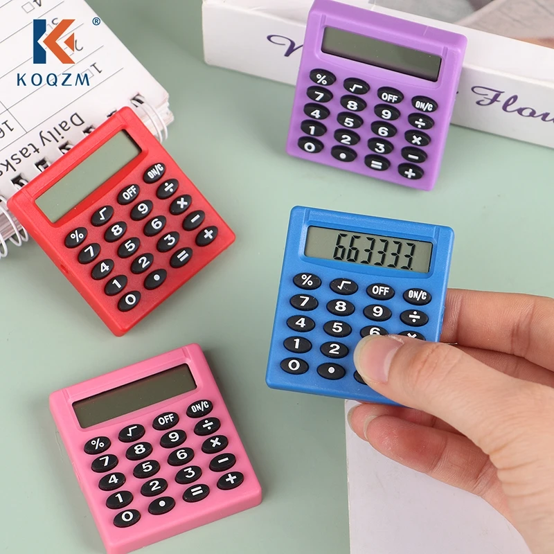 Gepersonaliseerde Mini Candy Color School Office Electronics Creatieve Rekenmachine Pocket Briefpapier Kleine Vierkante Rekenmachine