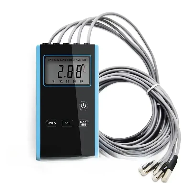 for OYTM-5S Precision Digital Thermometer Multi Probe Lab Grade Electronic Temp Monitor High Accuracy Portable Testing Tool