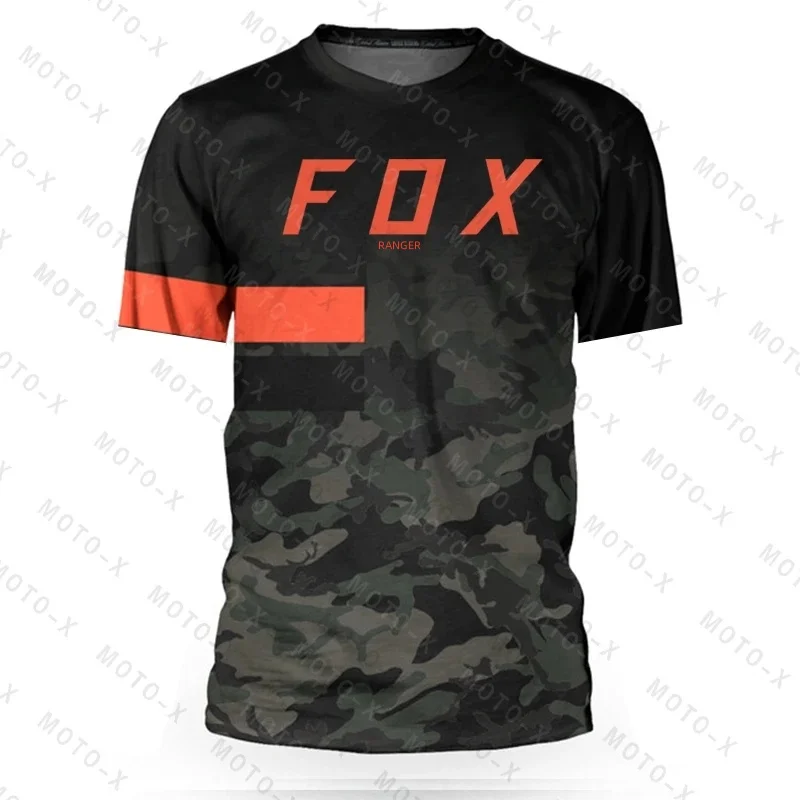 2024 Racing Downhill Jersey Mountain Bike Motorcycle Crossmax Shirt Ciclismo Men's Short sleeved MTB Jersey MX Ranger Fox DH