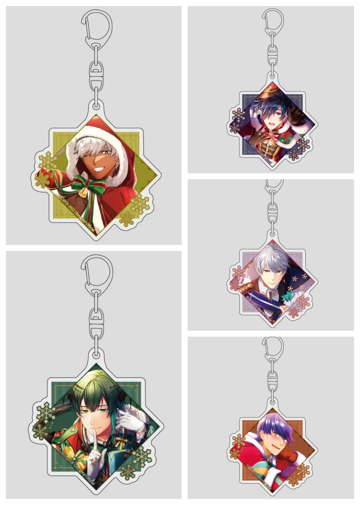 NEW Game Anime Obey Me！ Acrylic Keychain Pendant Bag Car Keychain Cell phone Accessories  present Firend Christmas Gifts  6CM