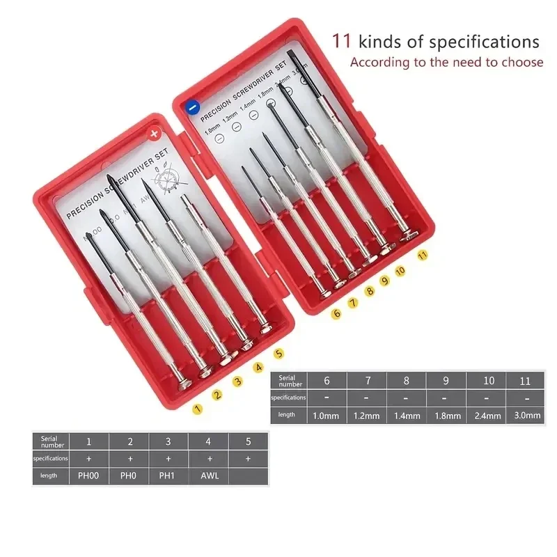 11pcs precision screwdriver computer mobile phone clock batch