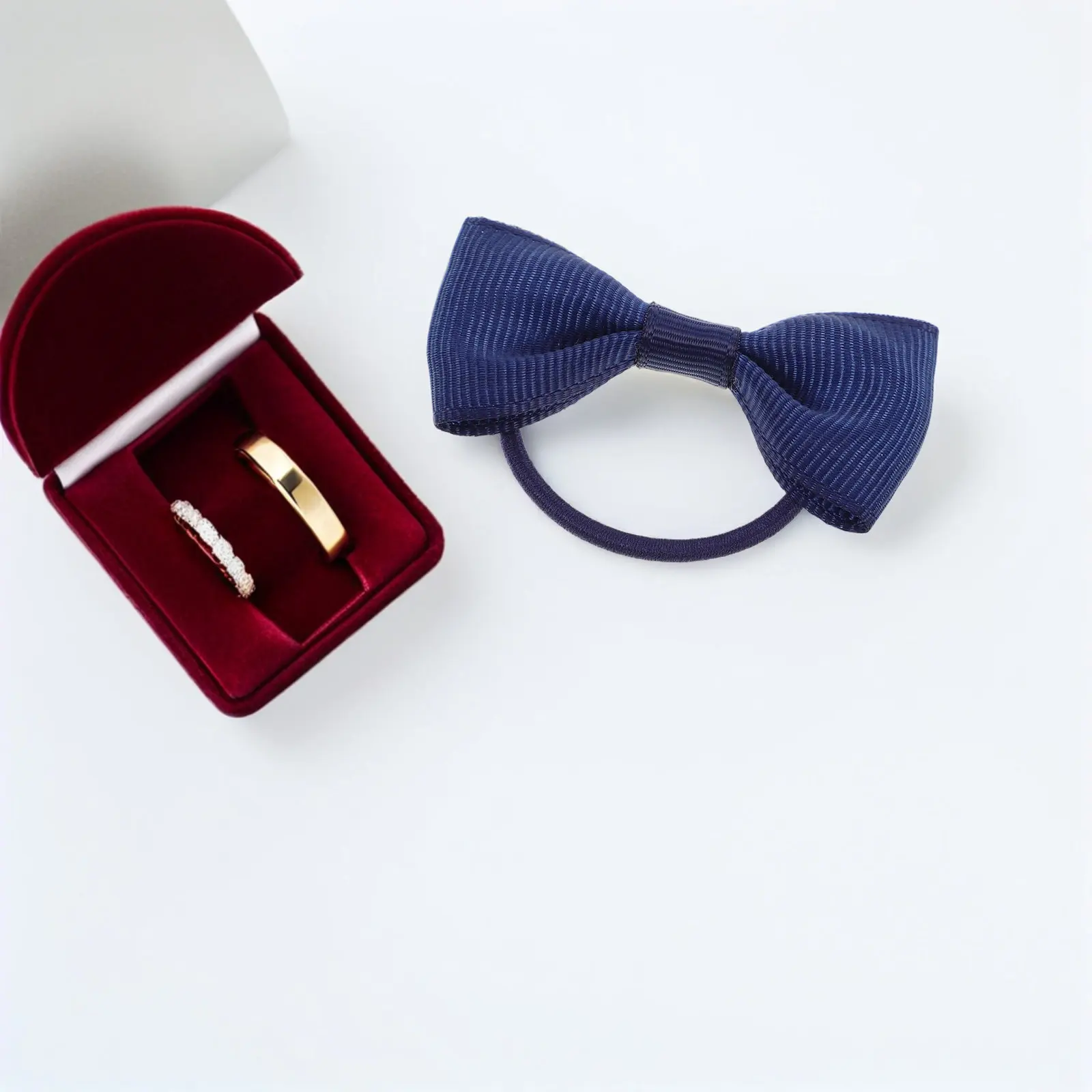 12Pcs Girls Hair Bows Elastic Hair Ties Bowknot Ponytail Holders School Uniform Accessories Comfortable Gentle Scalp Fit
