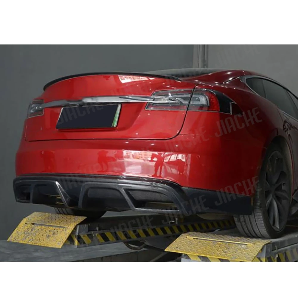 

Задний диффузор из углеродного волокна, спойлер для Tesla Model S 2012-2015, автомобильный обвес, защита бампера FRP