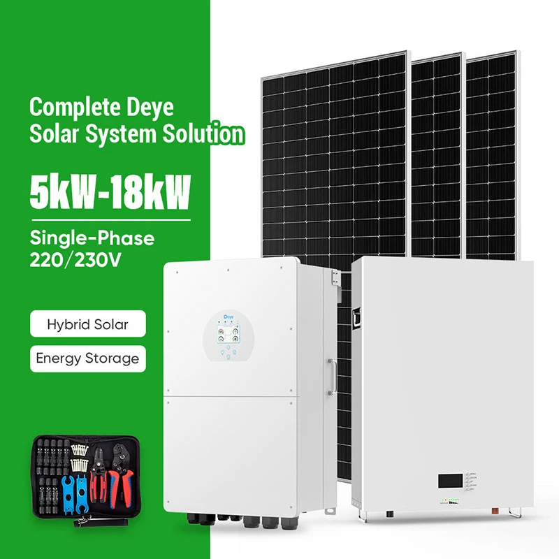 

Solaranlage Komplett Deye 5KW 8KW 10KW 15KW 18KW Single Phase 230V Hybrid Solar System Home Battery Storage Mono Solar Panel Kit