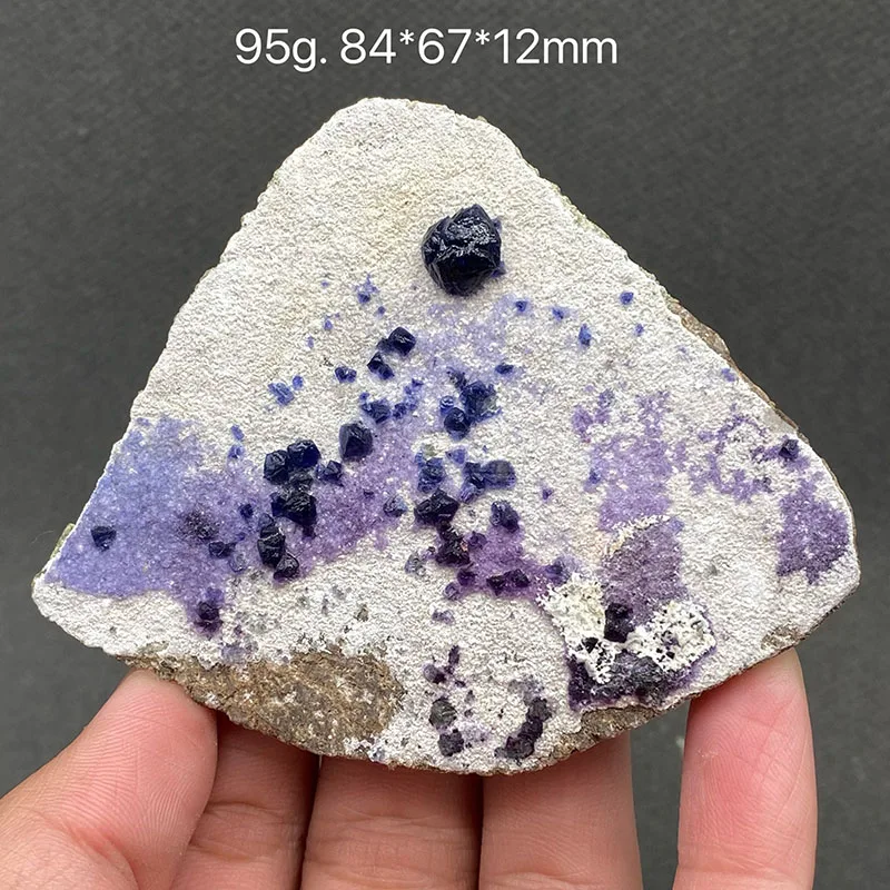 100% Rare Natural Blueberry fluorite Mineral Specimens Stones and Crystals