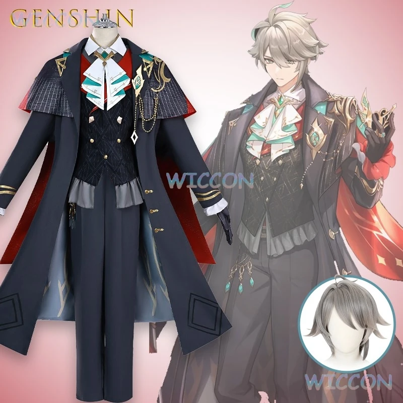 

Alhaitham Cosplay Costume Official Genshin Impact KFC Collaboration FullSet With Special Edition Accessories For Halloween Party