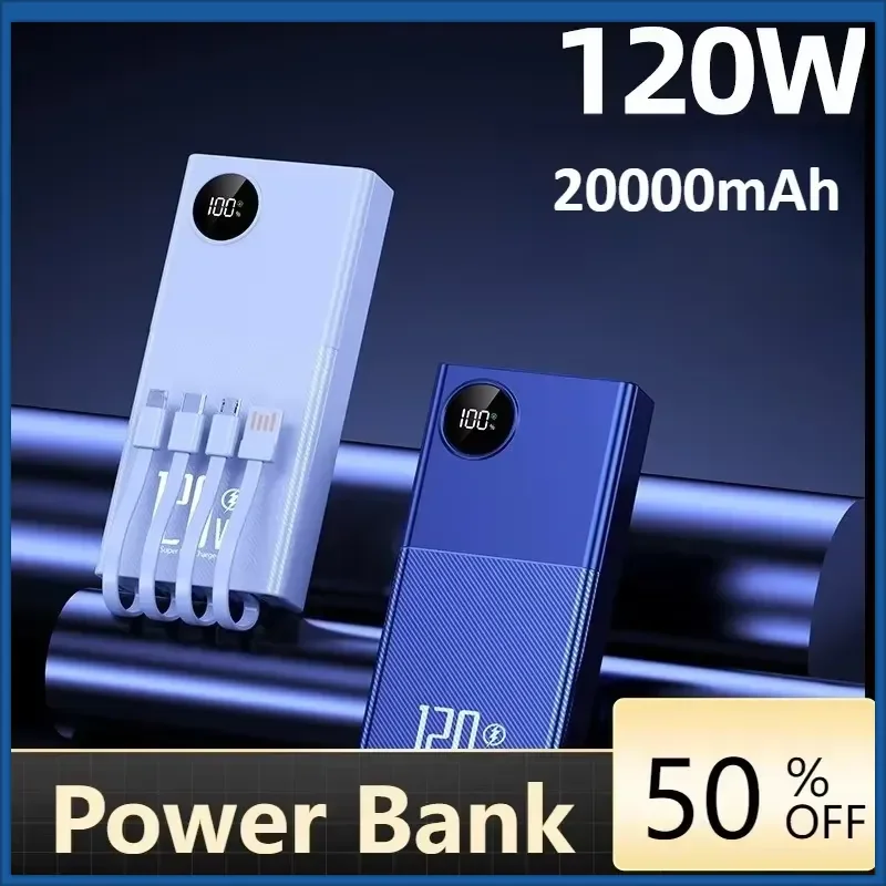 

120W 20000mah Powerbank for Huanwei Samsung Xiaomi IPhone Power Bank Wireless battery bank