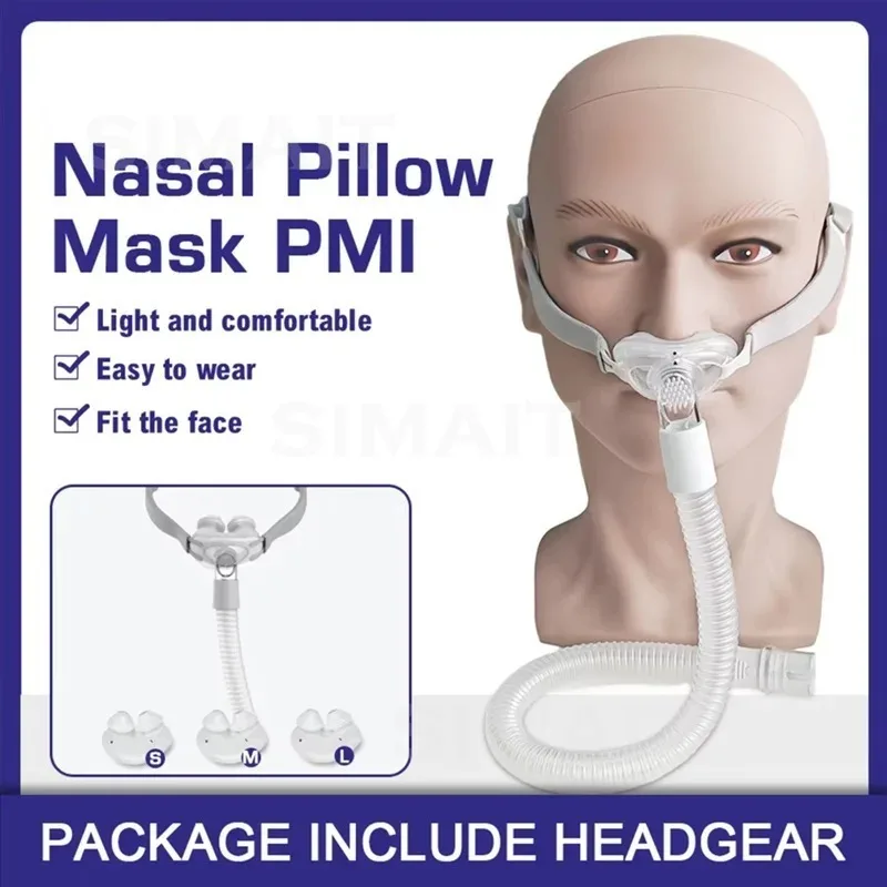 Universal PM1 Nasal Pillows Mask S/M/L 3 Silicone Cushions for CPAP/BiPAP