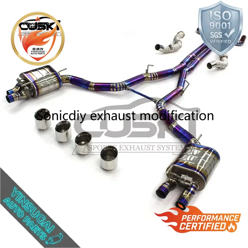 Titanium Alloy Valvetronic Catback Exhaust for Maserati Ghibli S Q4 SQ4 3.0T 2014-2019 Racing Modification Tuning System